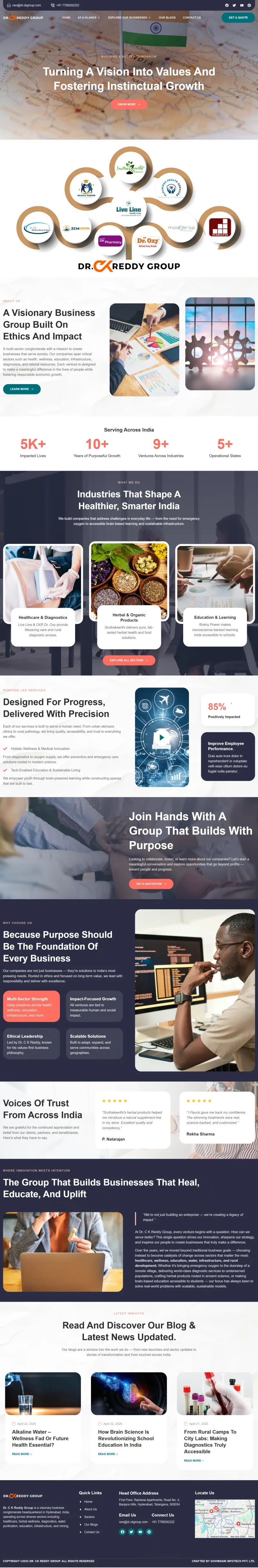 DR. C.K. REDDY GROUP website by Govindani Infotech