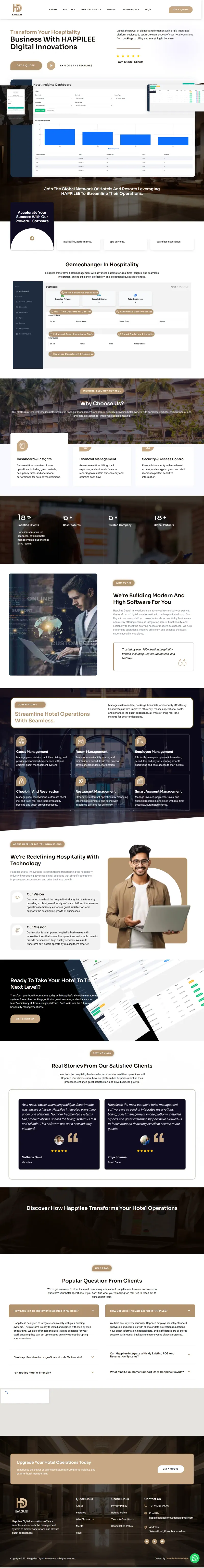 HAPPILEE DIGITAL INNOVATIONS website by Govindani Infotech