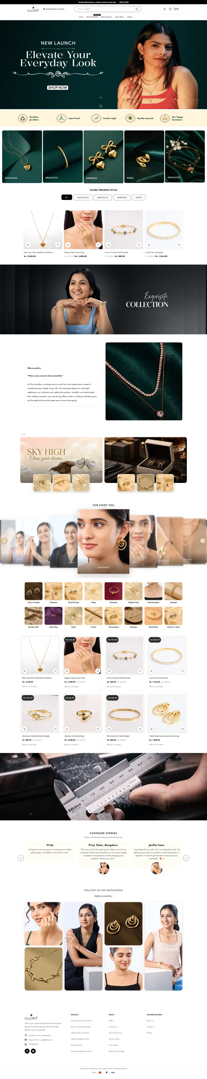 Gllora website by Govindani Infotech