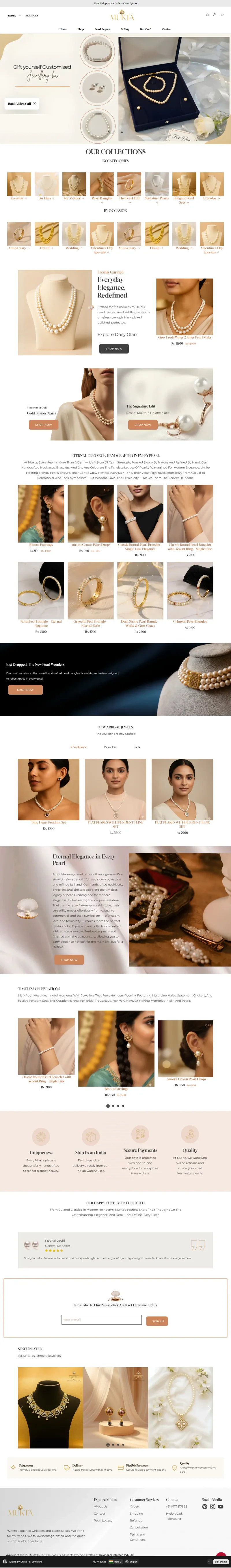 Mukta Shop website by Govindani Infotech