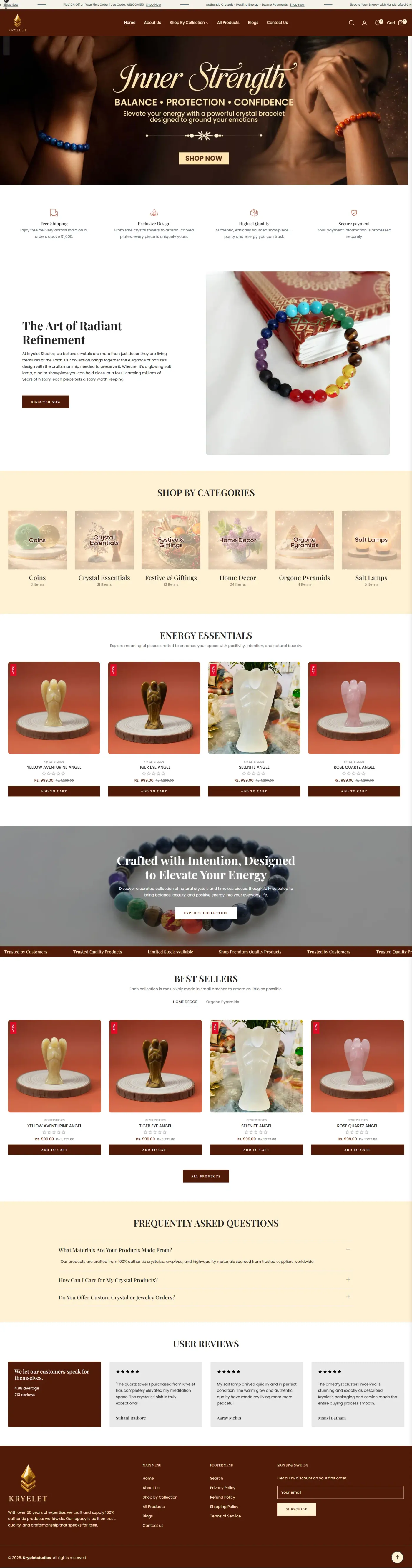 Kryelet Studios website by Govindani Infotech