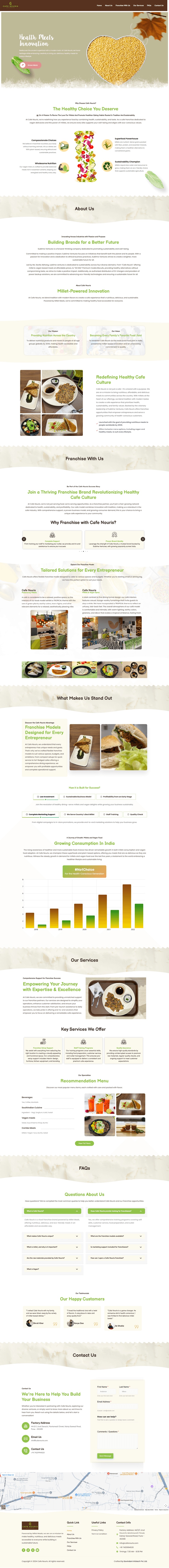 CAFÉ NOURIS website by Govindani Infotech
